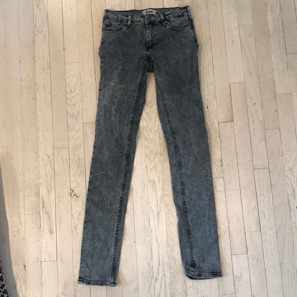 Acne Studios Gray Acid Wash Jeans